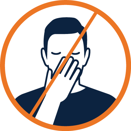 icon of someone touching their face