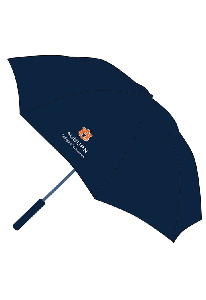 A blue umbrella with College of Education on it