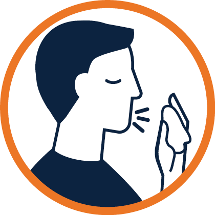 icon of someone coughing