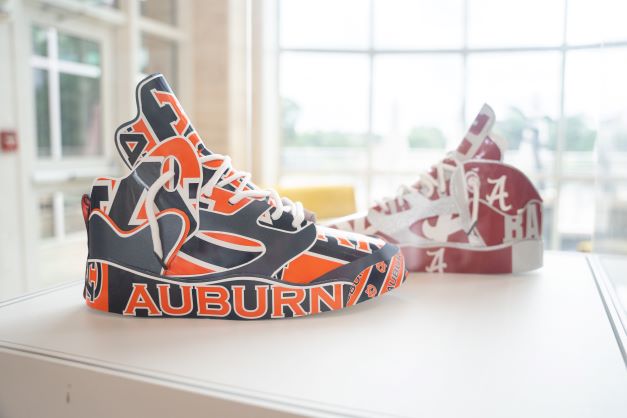 Auburn and Alabama sneakers