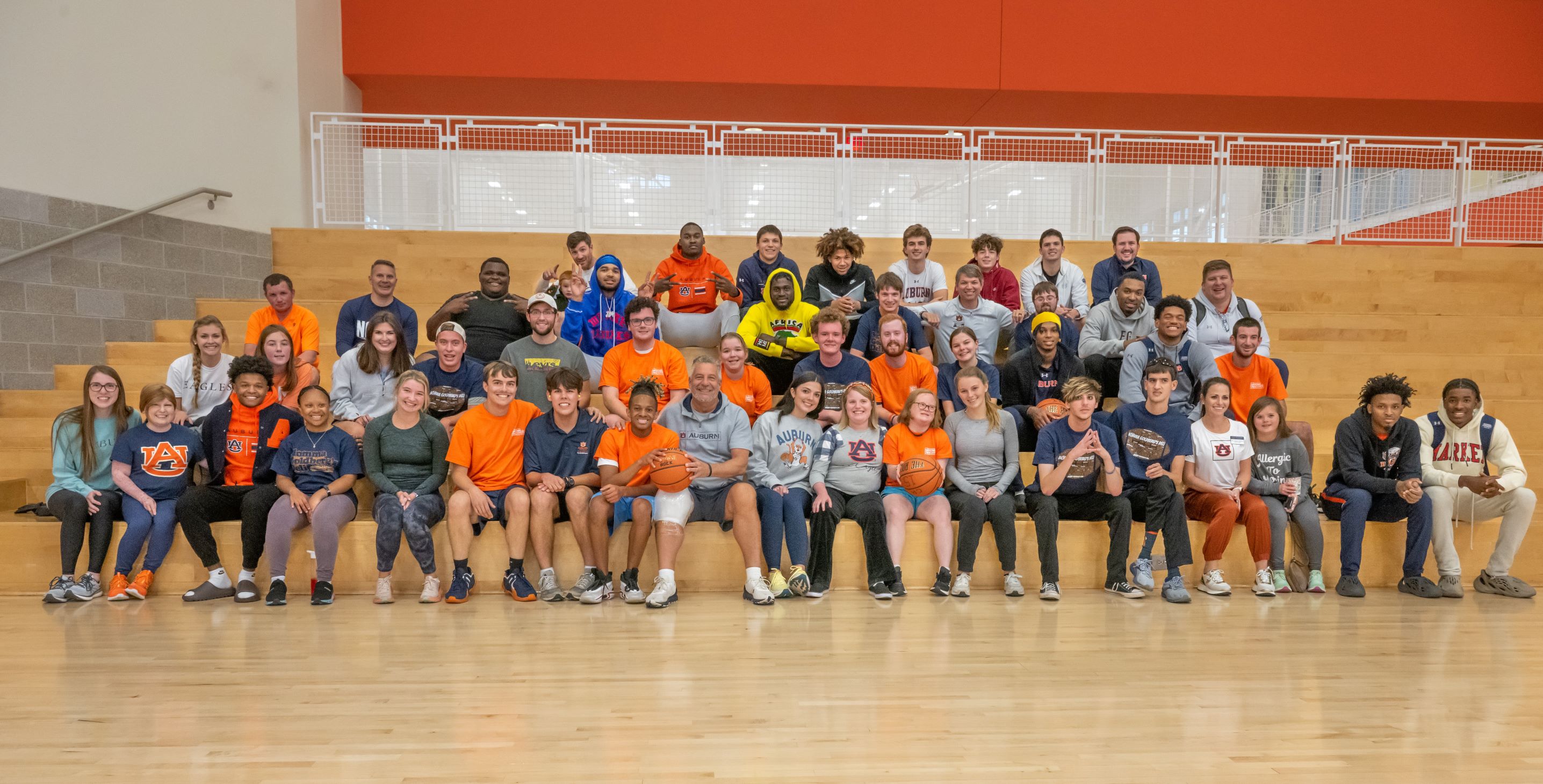 EAGLES students with Auburn men's basketball team members