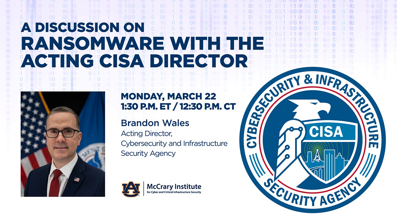 McCrary Institute for Cyber and Critical Infrastructure virtual event graphic