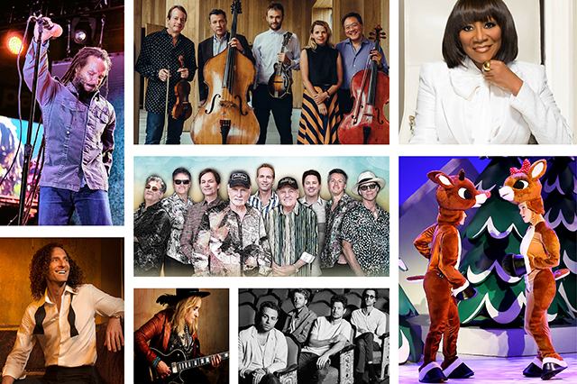 A collage of musical performers for GPAC's fall 2021 season.