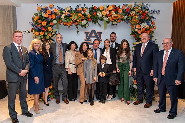 Dr. Martin O’Neill, Dean Susan Hubbard, Horst and Sheri Schulze and family along with President Christopher B. Roberts and BOT President Pro Tempore at the naming dedication.