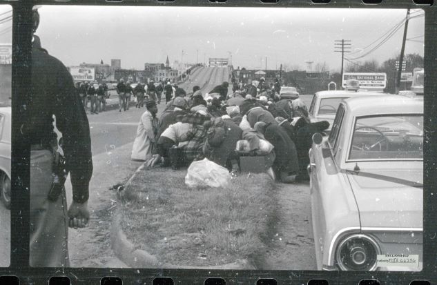 A declassified FBI photo of Bloody Sunday in Selma, Alabama, on March 7, 1965